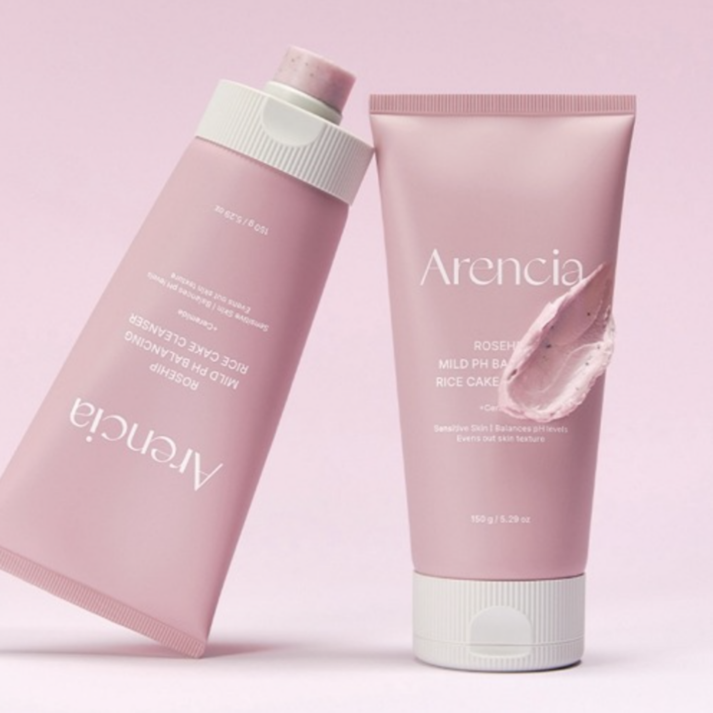 Arencia Rosehip Mild pH Balancing Rice Cake Cleanser 150g | Korean Cleanser for Dry & Sensitive Skin