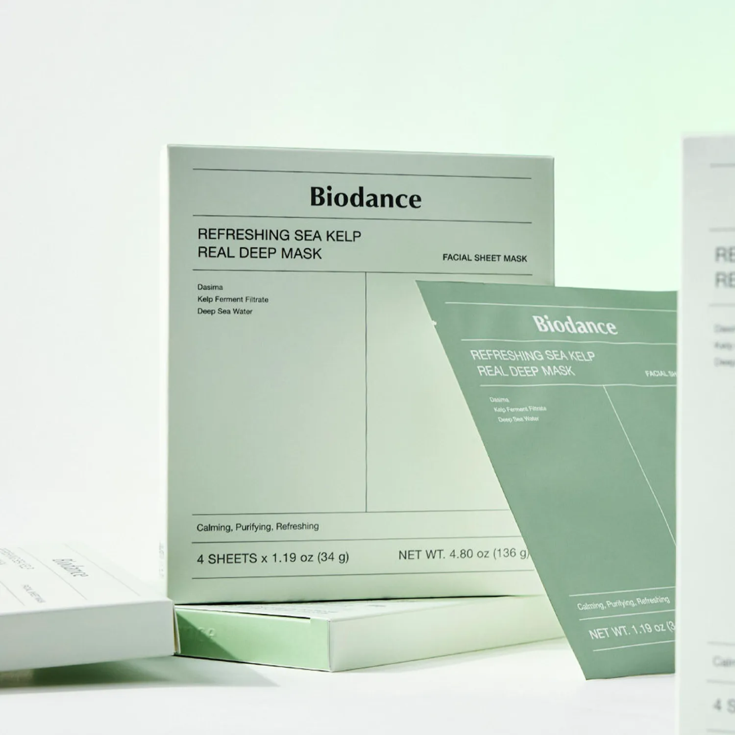 Biodance Refreshing Sea Kelp Real Deep Mask 34g x 4 Sheets | Soothing & Hydrating Hydrogel Mask