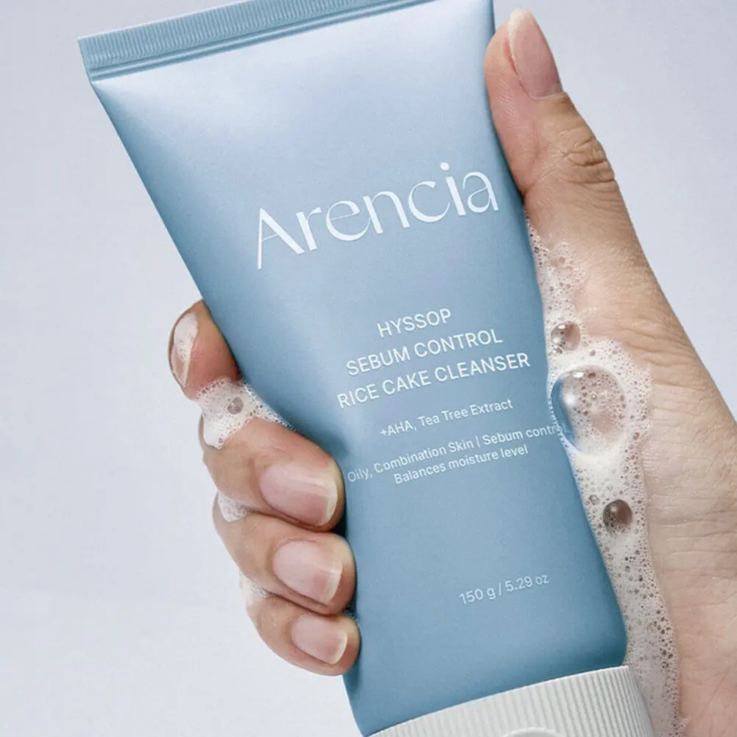 Arencia Hyssop Sebum Control Rice Cake Cleanser 150g | Korean Cleanser for Oily Skin Australia