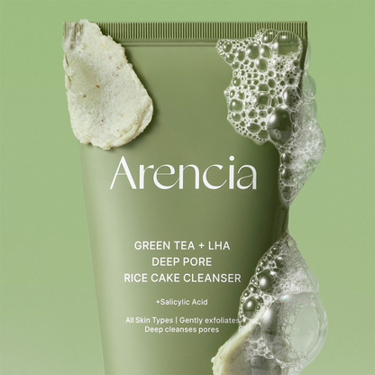 Arencia Green Tea + LHA Deep Pore Rice Cake Cleanser 150g | Korean Skincare Australia