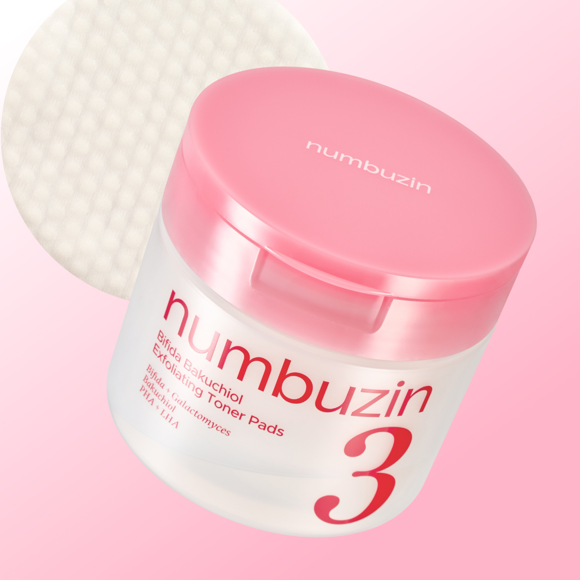 NUMBUZIN No.3 Bifida Bakuchiol Exfoliating Toner Pads 70 Pads | Pore & Texture Care