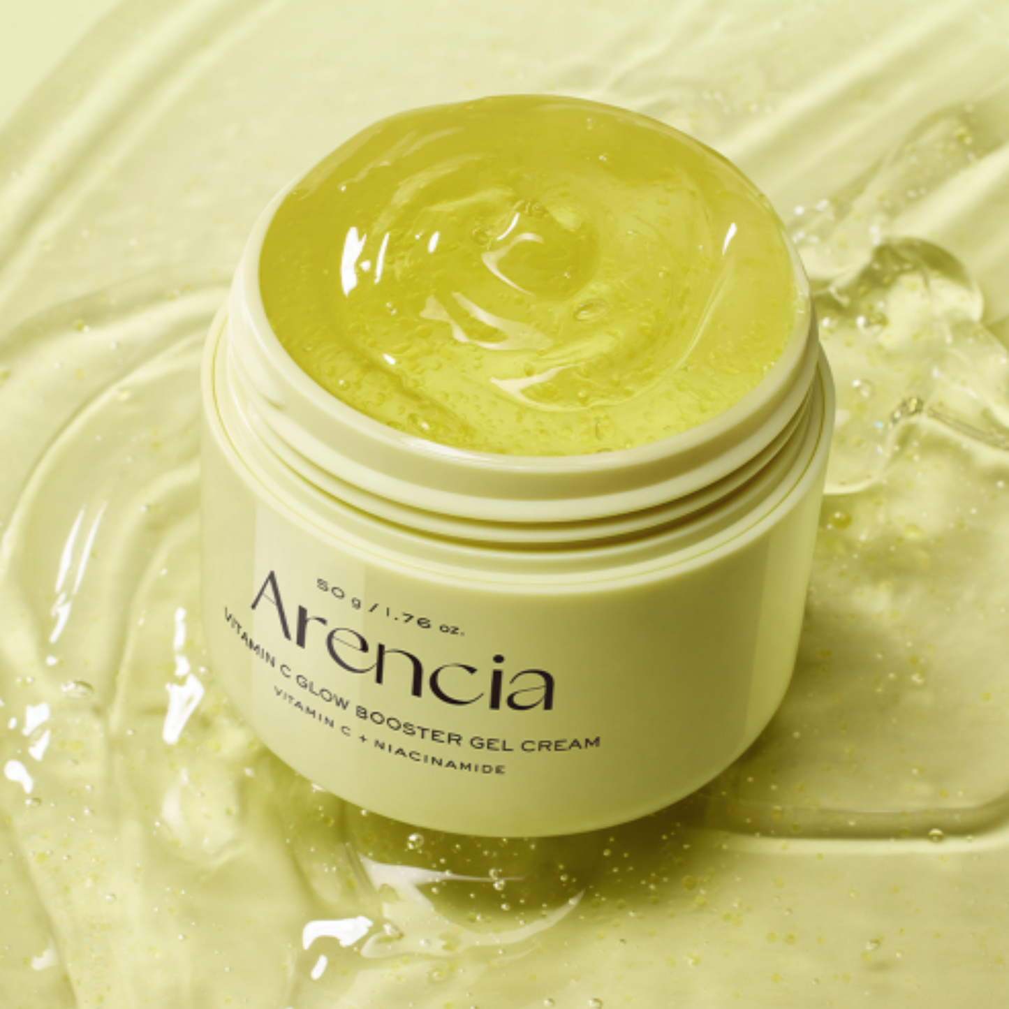 Arencia Vitamin C Glow Booster Gel Cream 50g | Brightening Gel Cream for Dark Spots & Glass Skin
