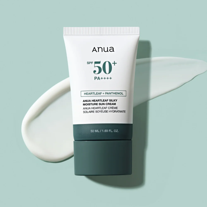 Anua Heartleaf Silky Moisture Sun Cream 50ml – Korean Skincare Australia