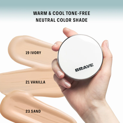 BRAYE Effortless Cushion Thin Cover Set – SPF50+ Cushion Foundation (Refill Included)