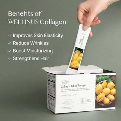 WELLINUS Korean Collagen Jelly Sticks | Marine Collagen Peptides Supplement