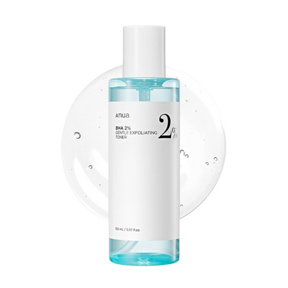 Lightweight watery texture of Anua BHA 2% Gentle Exfoliating Toner