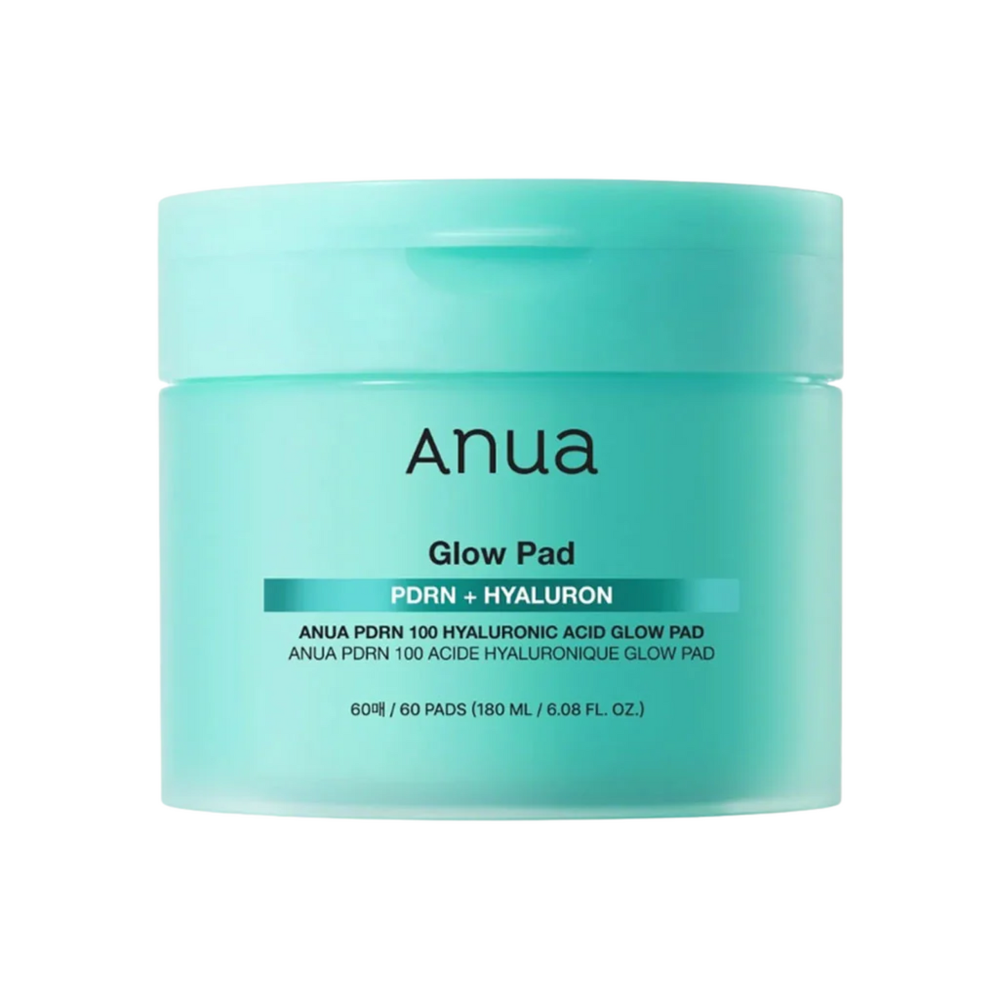 ANUA PDRN 100 Hyaluronic Acid Glow Pad 60 pads front packaging