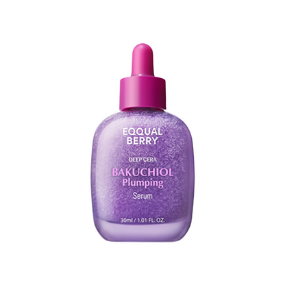 Purple serum bottle with a dropper labeled 'Equal Berry' on a white background