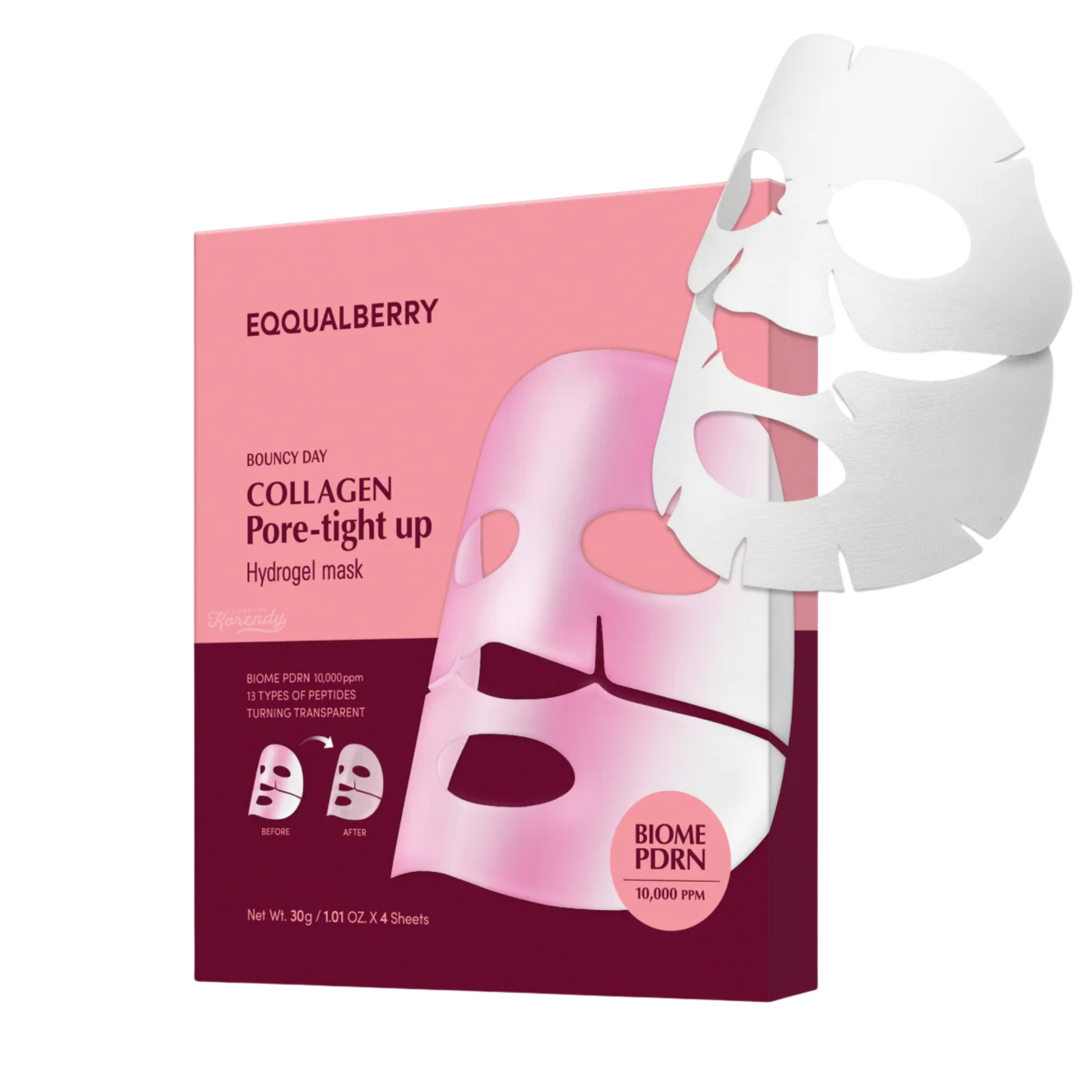 Firming mask with low molecular collagen for pore care – EQQUALBERRY skincare