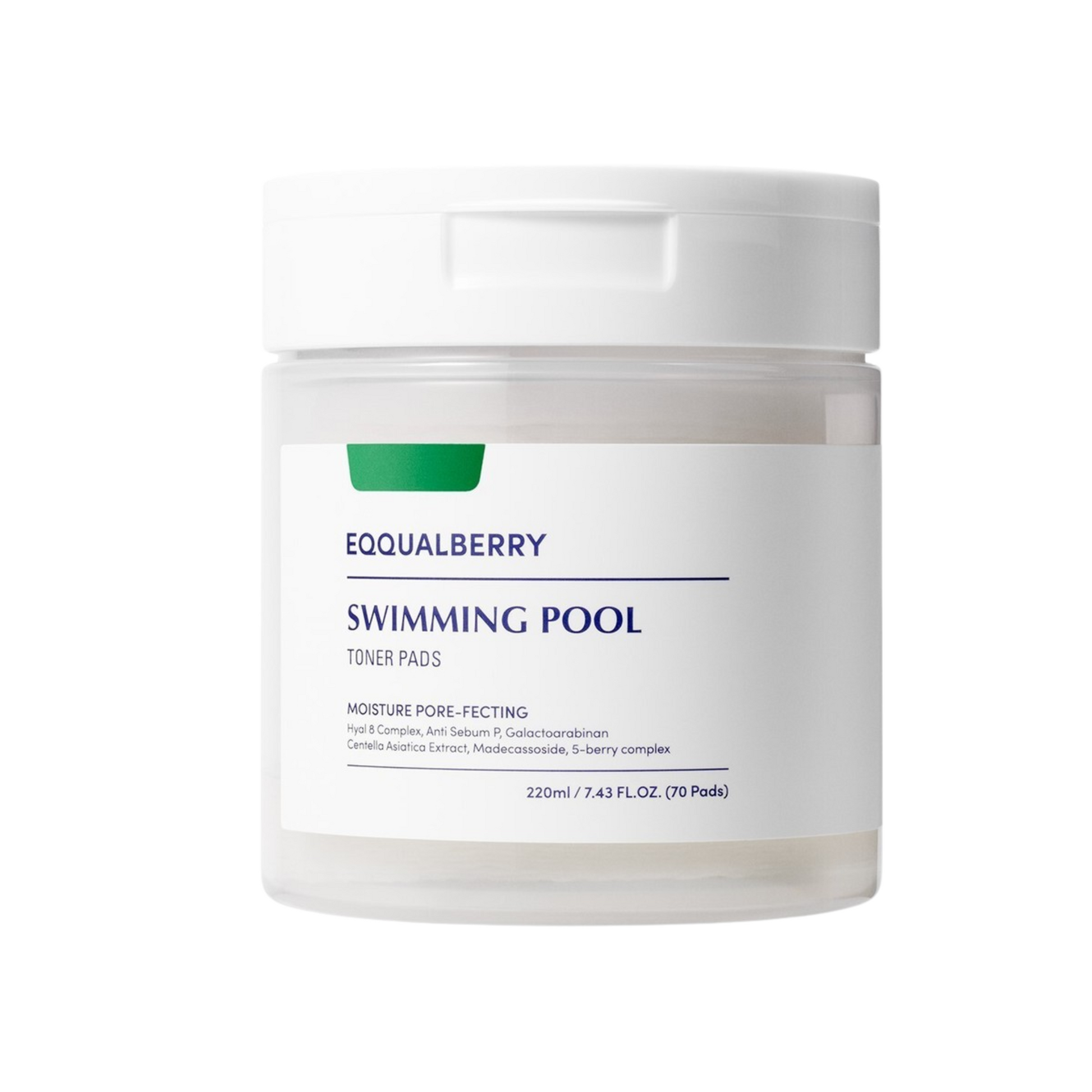 Container of Ecoalberrry Swimming Pool toner pads on a white background