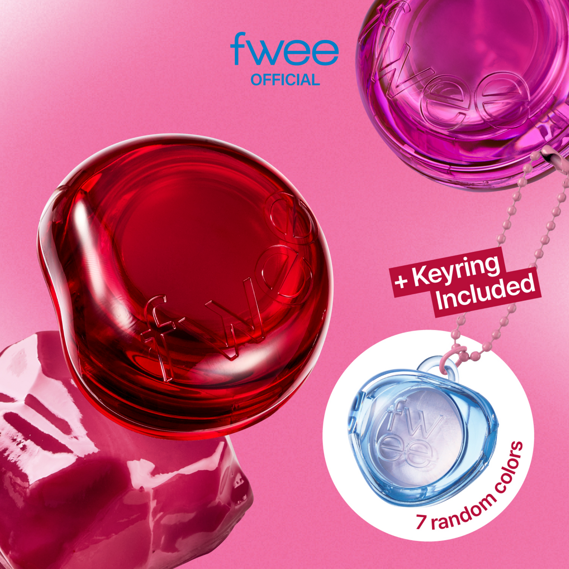 Fwee Glowy Jelly Pot + keyring – 2-in-1 tint and accessory

