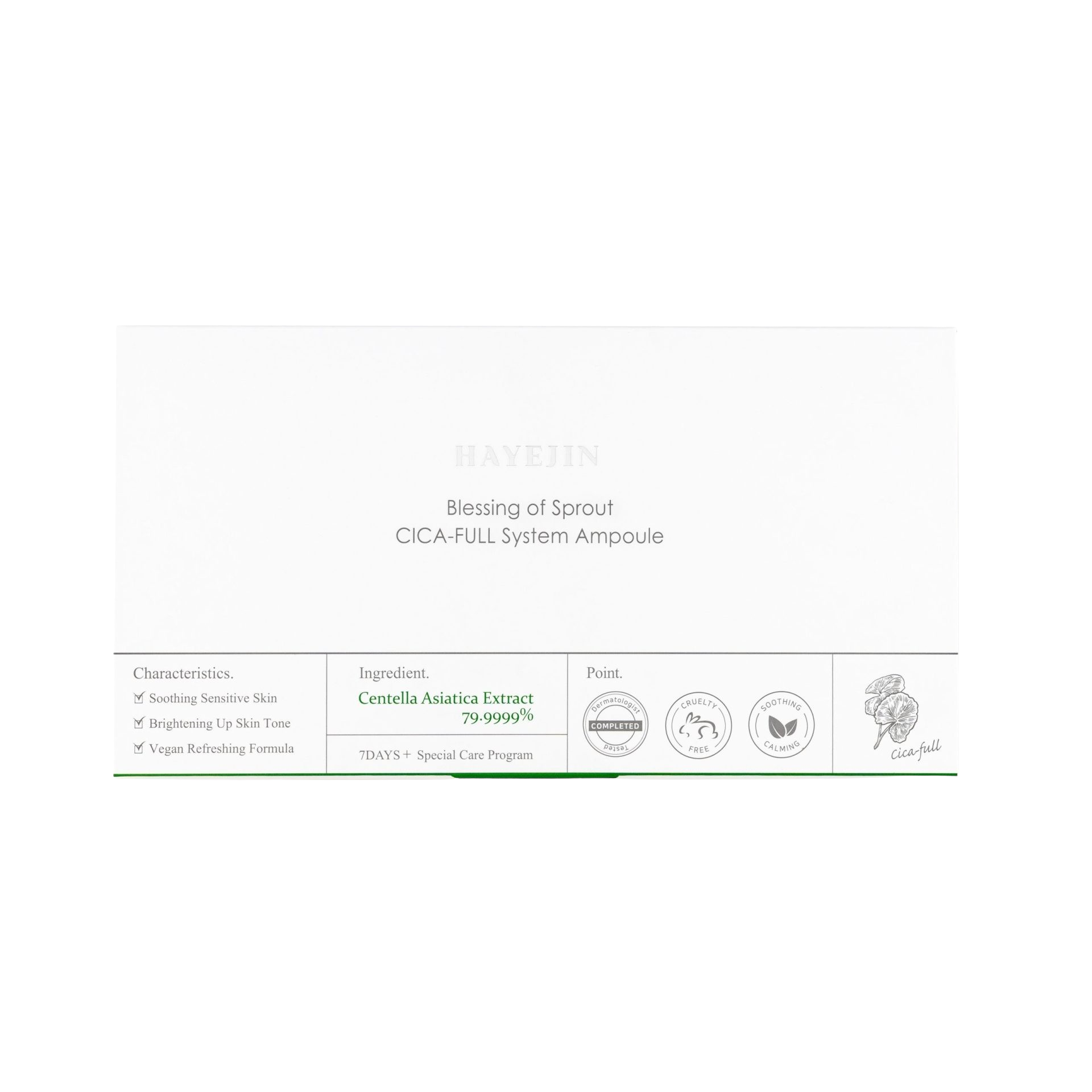 HAYEJIN Blessing of Sprout CICA-Full System Ampoule 7 x 2ml - KOS