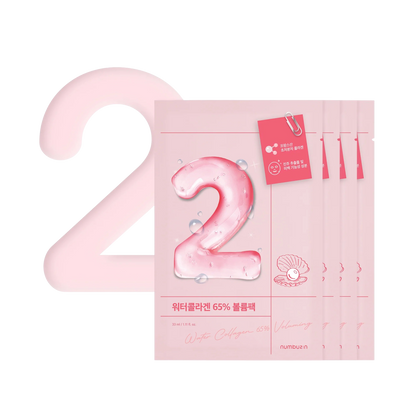 Numbuzin No.2 Water Collagen 65% Voluming Sheet Mask 4ea