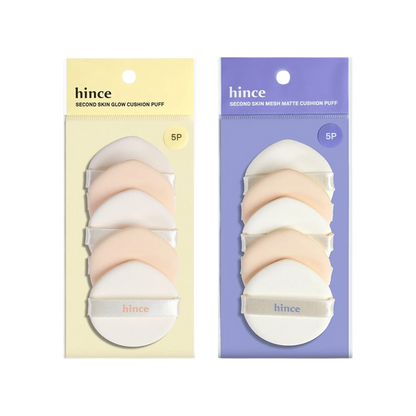 hince Second Skin Glow / Matte Cushion Puff 5P (2 Types)