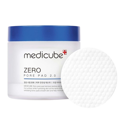 Close-up of Medicube Zero Pore Pad’s toner-soaked pad