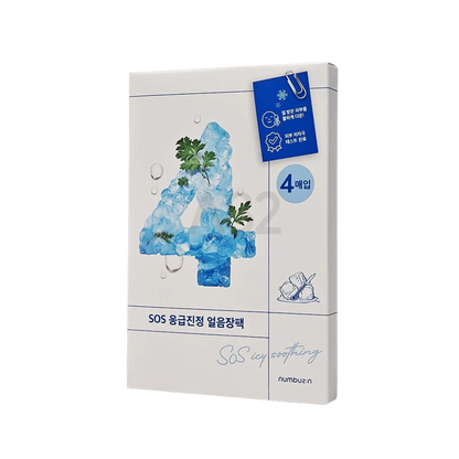 Numbuzin No.4 Icy Soothing Sheet Mask 4 Sheets Pack - KOS