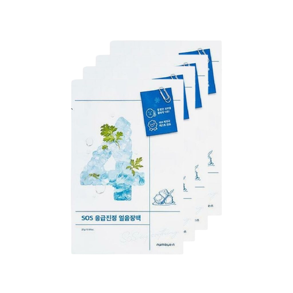 Numbuzin No.4 Icy Soothing Sheet Mask 4 Sheets Pack - KOS