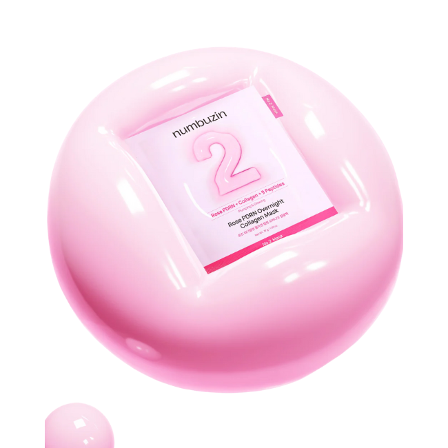 Numbuzin No.2 Rose PDRN Collagen Plumping Sheet Mask – For Firm, Glass-Like Skin - KOS
