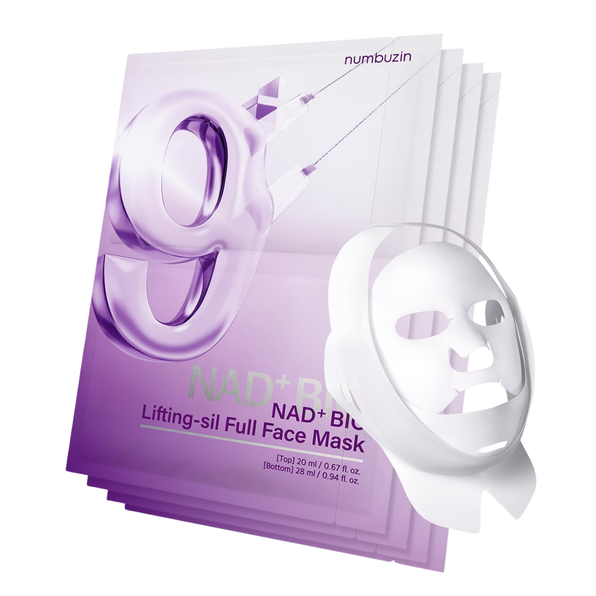 Numbuzin No.9 NAD Bio Lifting-sil Full Face Mask Set - KOS